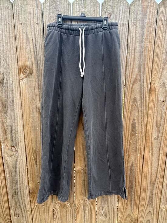 Aerie Pants - Aerie Low Rise Pintuck Skater Pant Grey Sweats